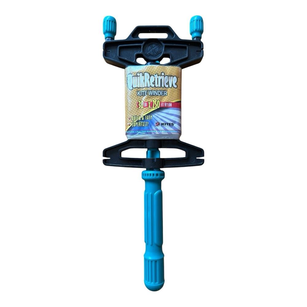 Quick Retrieve Kite Winder QuickRetrieve 30Lb 200ft -Blue - NEW